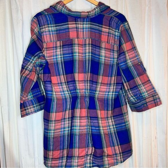 BUTTON Up Blouse ~ Maurice’s ~ Plus Size 1 ~ Elastic Cinched Back ~ EUC - Picture 4 of 5